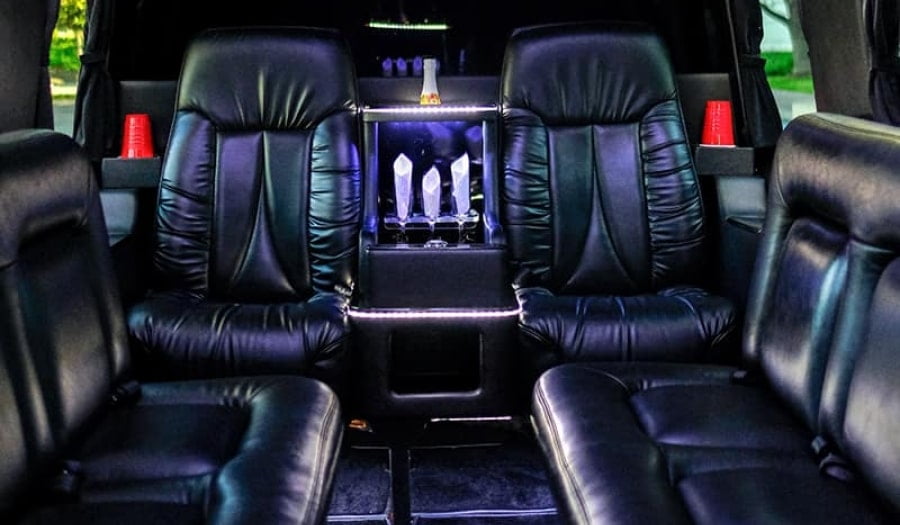 Black luxury mercedes benz sprinter interior min