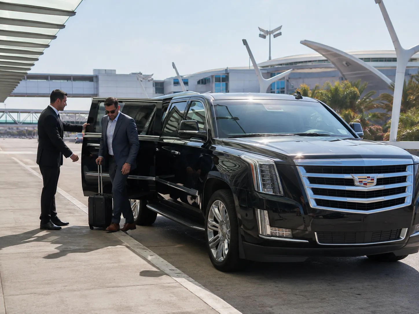 Black Cadillac Escalade for executive airport transportation in Southern California