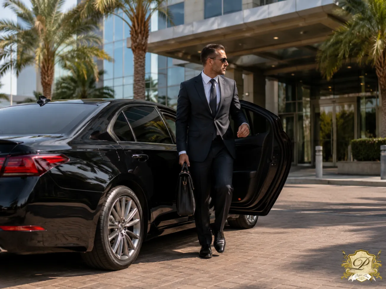 Black lexus sedan for executive business meeting transportation in southern california