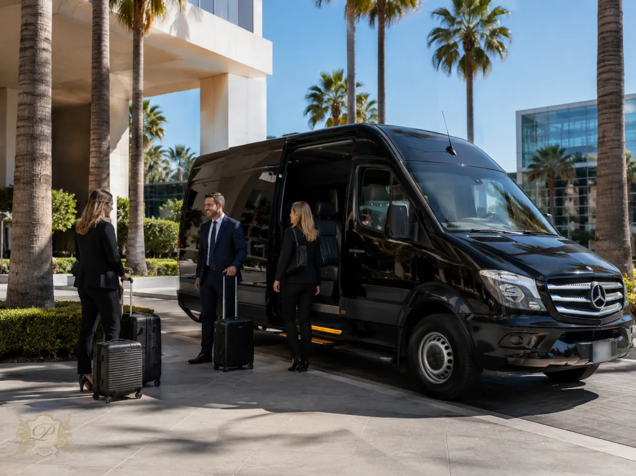Black lexus sedan used for executive car service and business travel in southern california